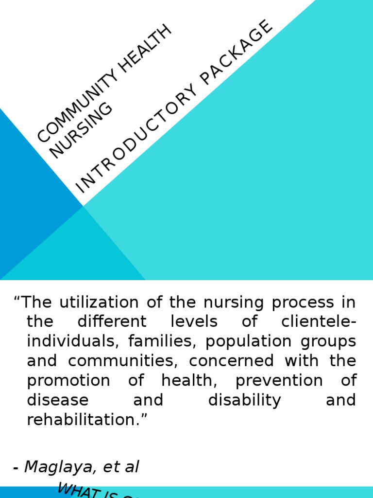 history of community health pdf concept of community health nursing slideshare